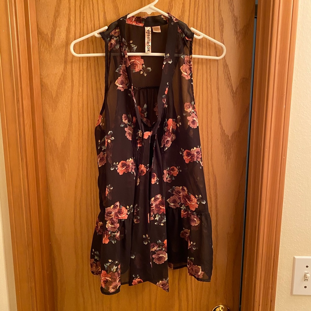 Sheer sleeveless blouse